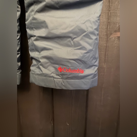 Columbia Gray/Red Out Grow Snow Ski Snowboard Pant Bibs Overalls XS Kids Unisex - Picture 3 of 10